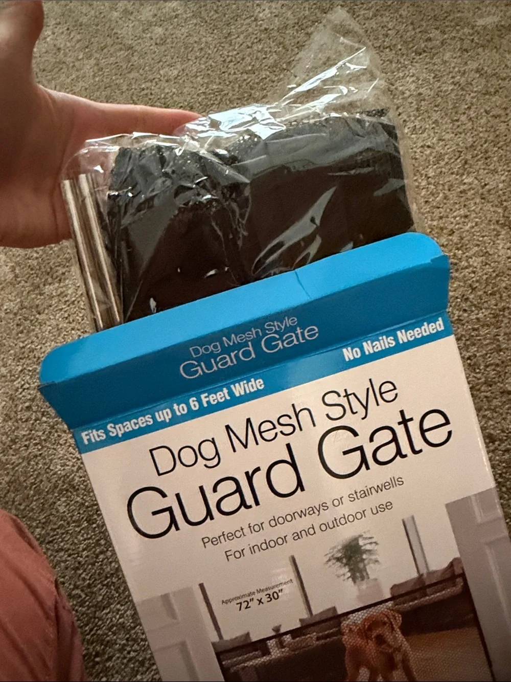 Dog Mesh Style Guard Gate - Black